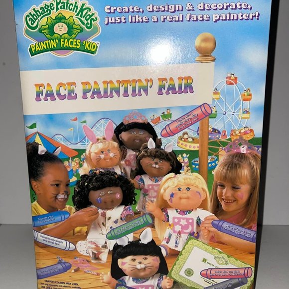 Cabbage Patch Kid Paintin Faces 1996 Very Rare-Matel NewSealedbox CoraJulia - Picture 4 of 9